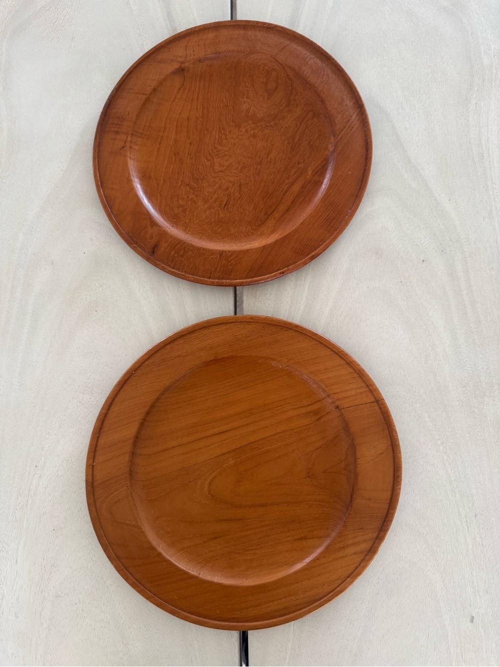Vintage Mid Century Modern Charger Plates 12” Set of 2